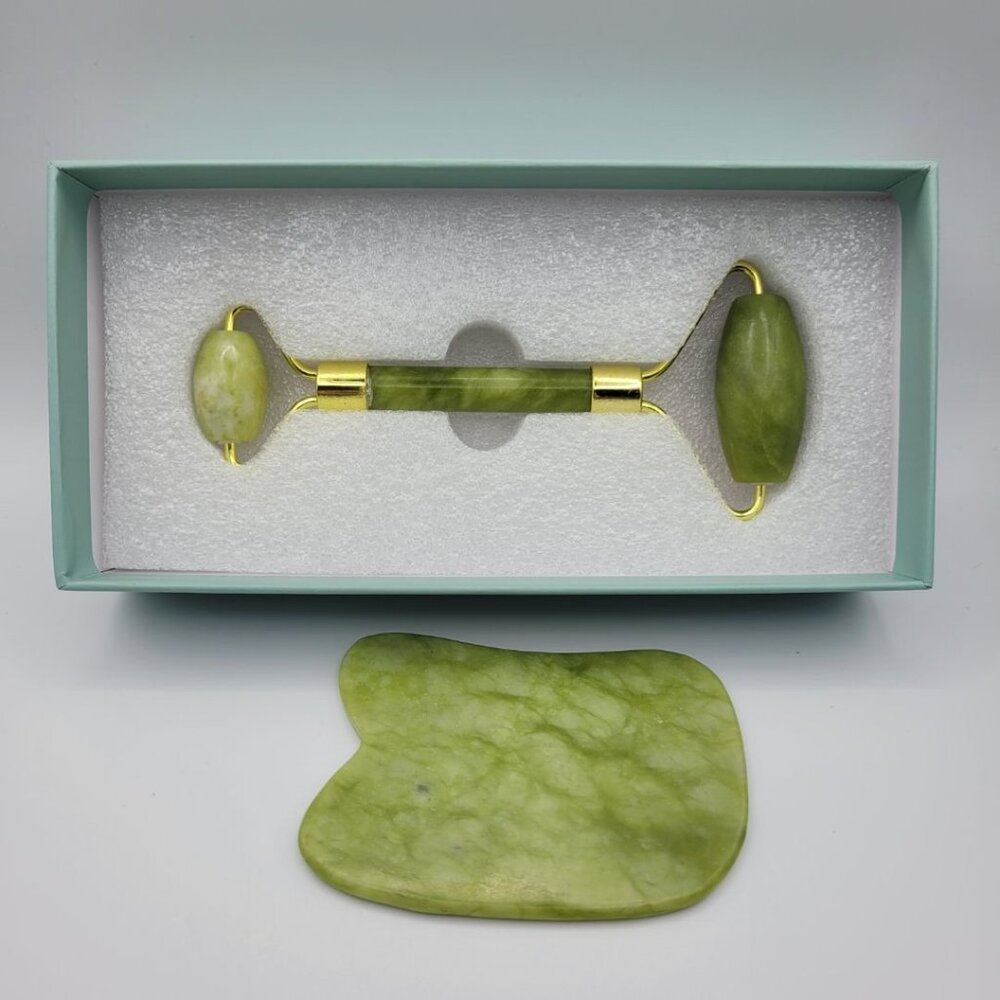 Massage Stone Roller‎ Set Green Spa Beauty Skin Health Relaxing Sanctuary Gift